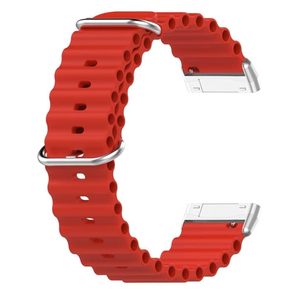 Fitbit Sense 2 / Versa 4 / 3 ocean band style urrem - Rød