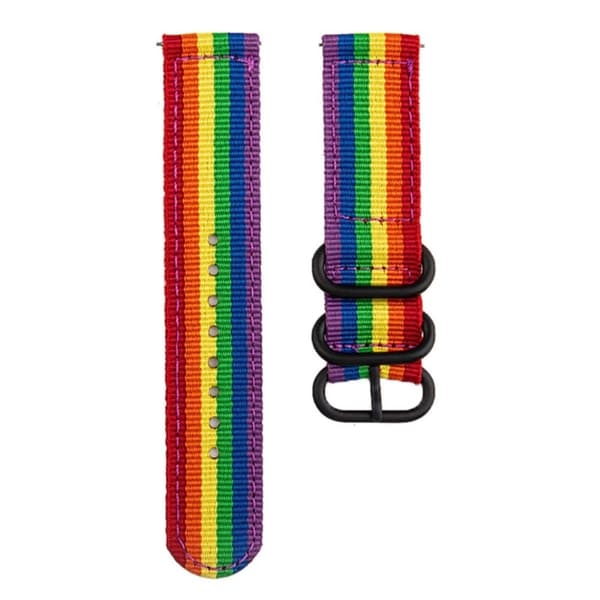 18 mm universal klokkerem i nylon - Regnbue