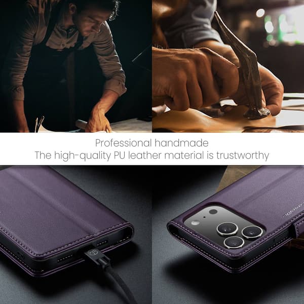 CaseMe iPhone 17 Pro glatt etui - Lilla