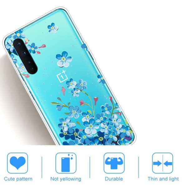 Deco Oneplus Nord Etui - Blå Blomst