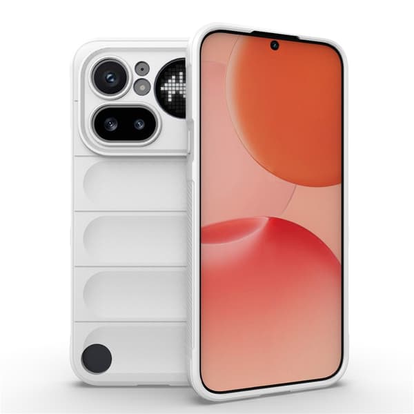 Mjukt greppformat Nothing Phone (4a) Pro skal - Vit