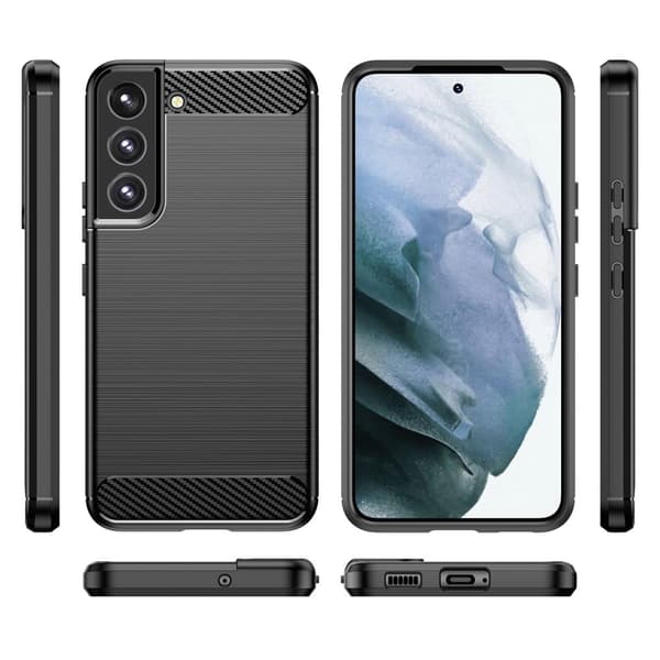 Carbon Flex Samsung Galaxy S22 cover - Sort