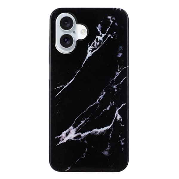 Marmordesign iPhone 17 deksel - Svart