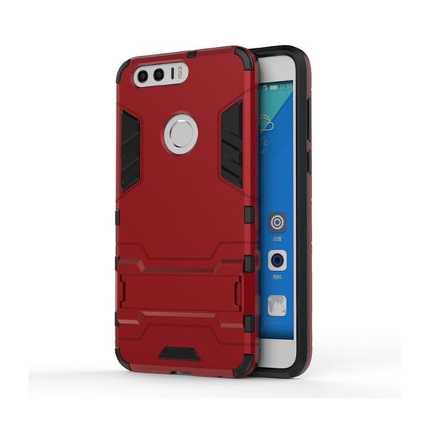 Hårderåde Huawei Honor 8 Solid PC + TPU Cover - Mørkerød