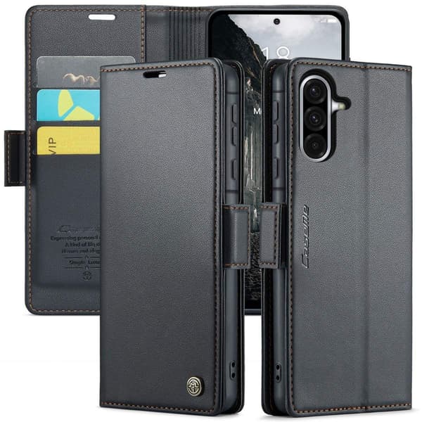 CaseMe Samsung Galaxy A36 smooth etui - Sort