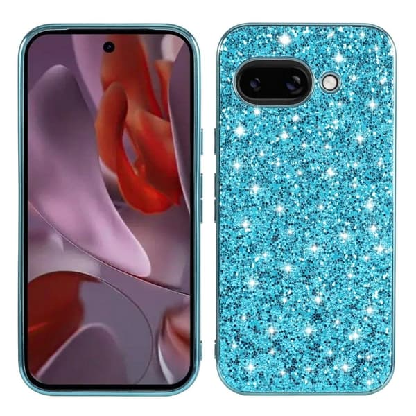 Glitter Google Pixel 9a kotelot - Sininen