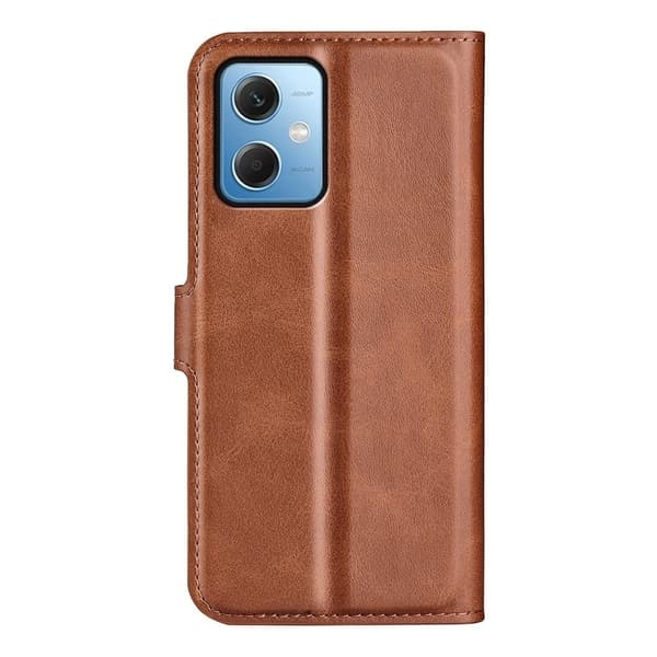 Hållbart konstläder Xiaomi Redmi Note 12 fodral med plånbok - Brun