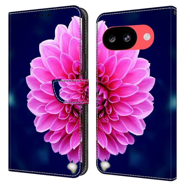 Wonderland Google Pixel 10a flip etui - Lyserøde Blomster