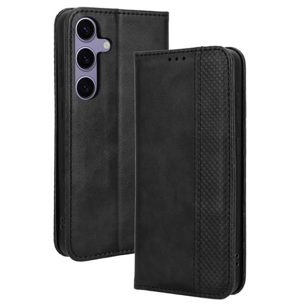 Samsung Galaxy S26 Plus læderetui med pung - Sort