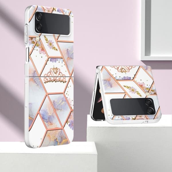 Marble Samsung Galaxy Z Flip4 Etui - Krone