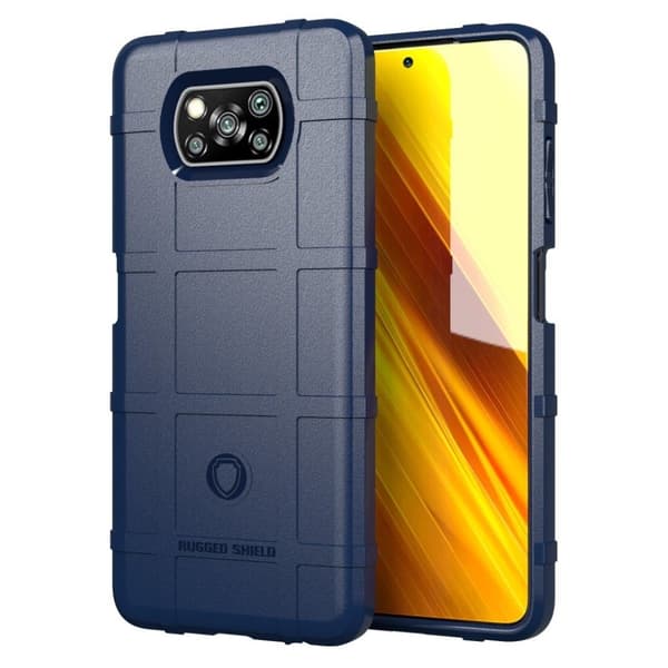 Rugged Shield Etui Xiaomi Poco X3 / Poco X3 Nfc - Blå