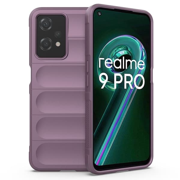 Blødt grebsformet cover til Realme 9 Pro - Lilla
