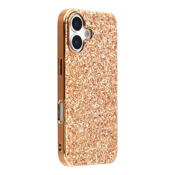 Glitter iPhone 17 cover - Rødguld