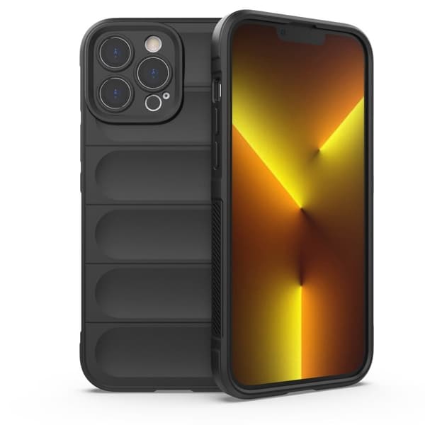 Mjukt greppformat iPhone 13 Pro Max skal - Svart