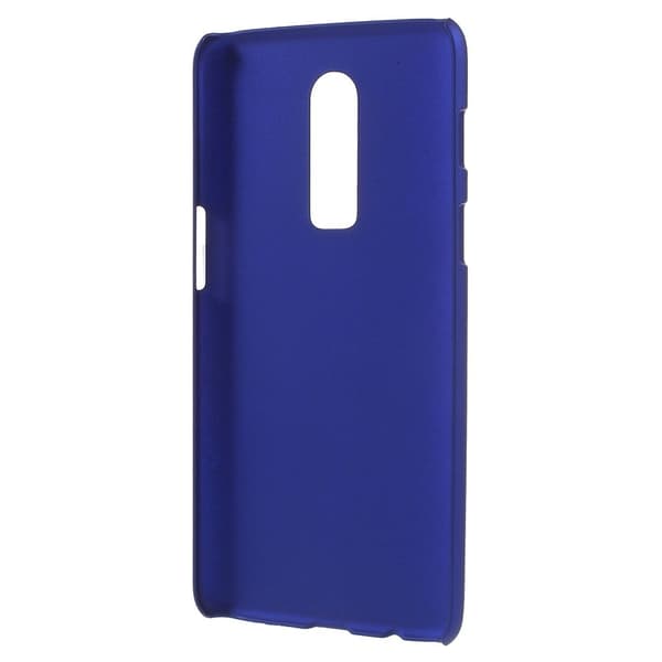 Til OnePlus 6 gummieret etui af hård plast - Mørkeblå