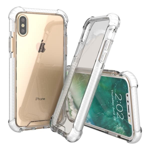 iPhone X akrud/silikon cover - Hvit