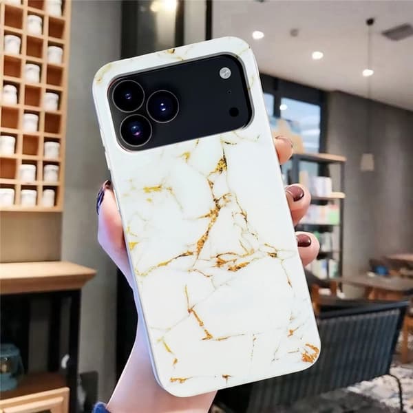 Marmormotiv iPhone 17 Pro Max skal - Vit
