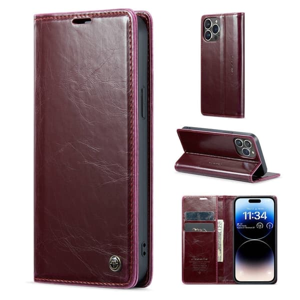 CaseMe iPhone 14 Pro Max Smooth Suojakotelo - Punainen