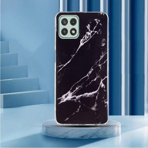 Marble design Samsung Galaxy A22 5G cover - Sort