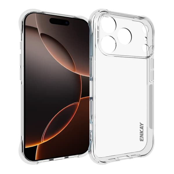 ENKAY klart fallsikkert etui for iPhone 17 Pro Max