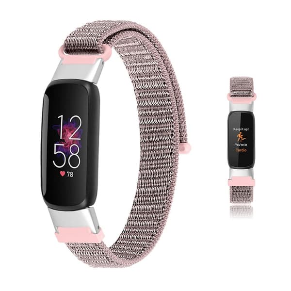 Fitbit Luxe nylonvevd klokkerem - Puddersand