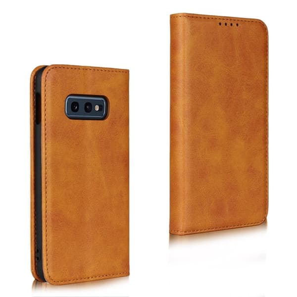 Samsung Galaxy s10 e Støtabsorberende Skinnetui - Brun