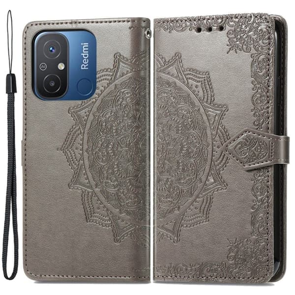 Mandala Xiaomi Redmi 12C / 11a Flippetui - Grå