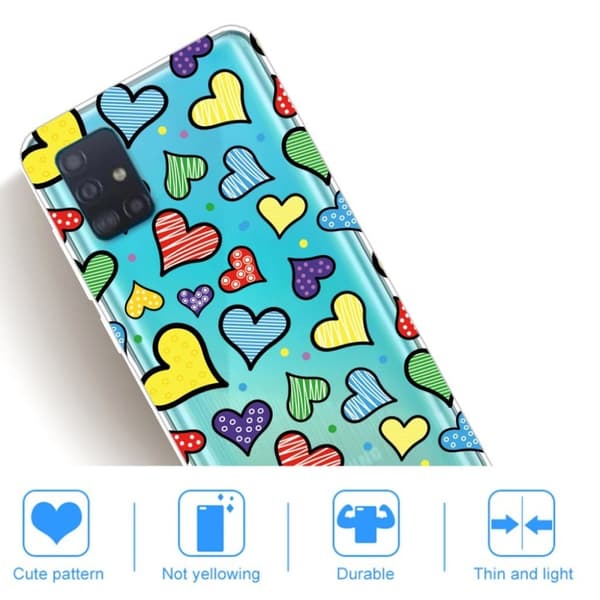 Deco Samsung Galaxy A71 deksel - Hearts