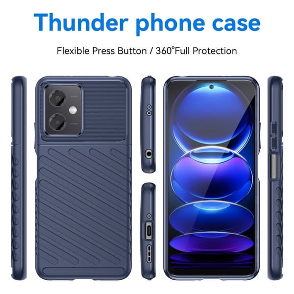 Thunder Xiaomi Redmi Note 12 Etui - Blå