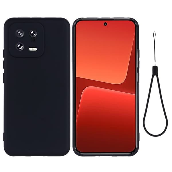 Matte Liquid silikone cover til Xiaomi 13 - Sort