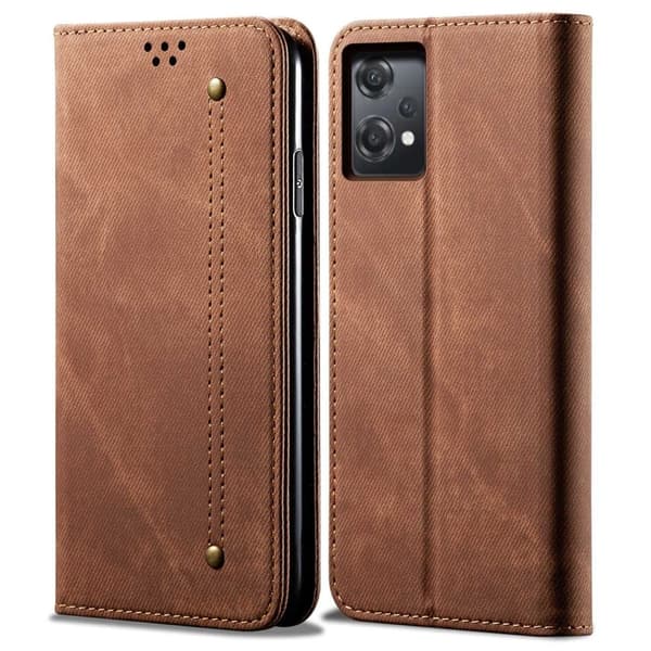 Jeans OnePlus Nord CE 2 Lite 5G flip case - Kahvi