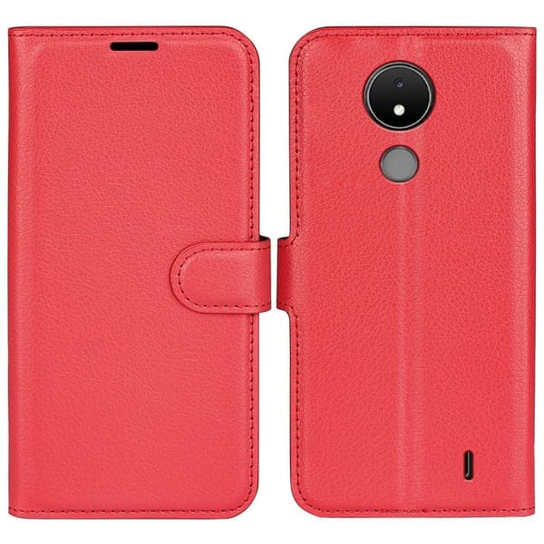 Klassisk Nokia C21 Flip Etui - Rød