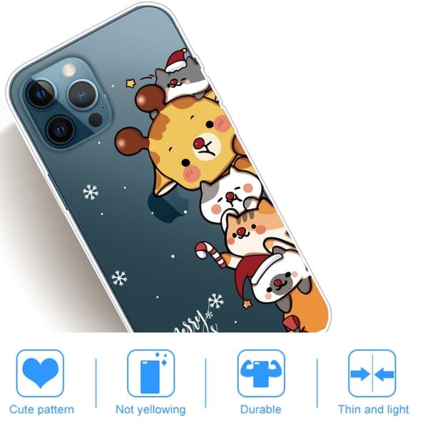 Juleveske til iPhone 14 Pro Max - Søte Dyr I Stabler