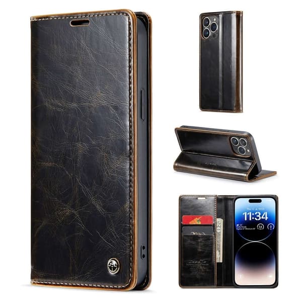 CaseMe iPhone 14 Pro Max Smooth Etui - Brun