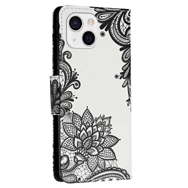 Wonderland iPhone 14 Plus Flippetui - Lace Blomst