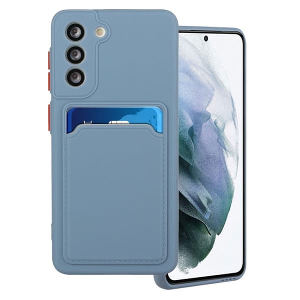 Card Holder Cover til Samsung Galaxy S21 - Blå