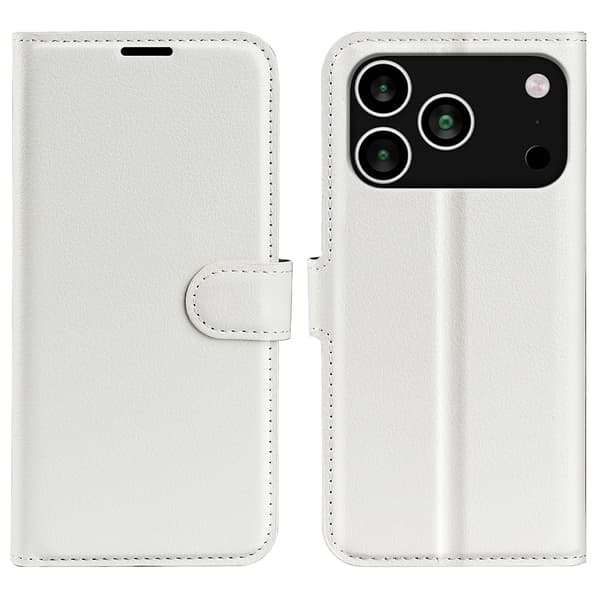 Classic iPhone 17 Pro Max flip etui - Hvit