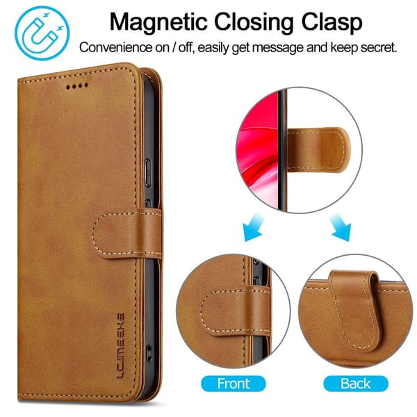 LC.IMEEKE Google Pixel 10a flip case - Keltainen