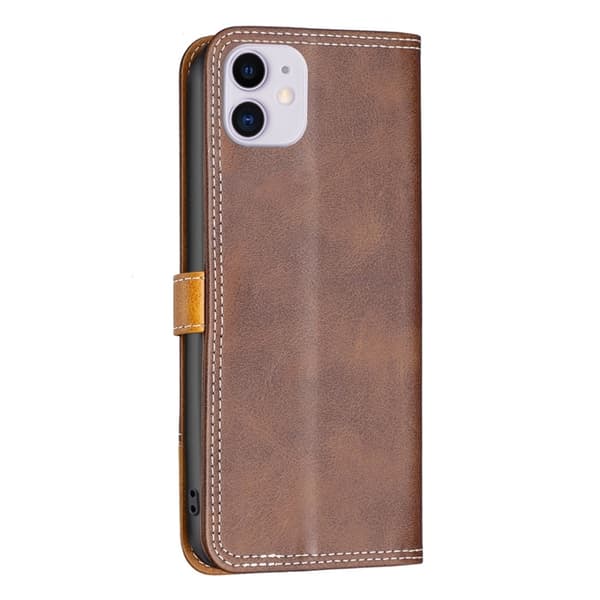 BINFEN tofarget læretui for iPhone 11 - Kaffe