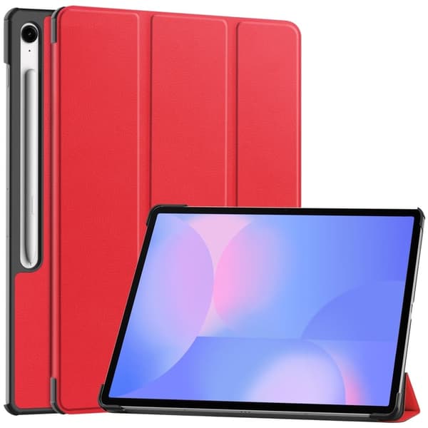 Samsung Galaxy Tab S10 FE+ etui Anti-Drop læderstativ til tablet - Rød