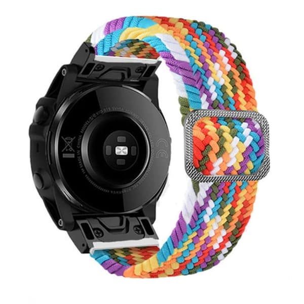20 mm nylonrem til Garmin-klokke med spenne - Regnbue