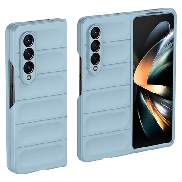 Mjukt greppformat Samsung Galaxy Z Fold4 skal - Himmelsblå