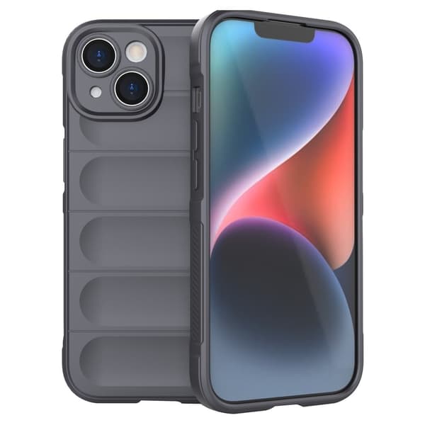 Deksel med mykt grep for iPhone 15 Plus - Mørkegrå