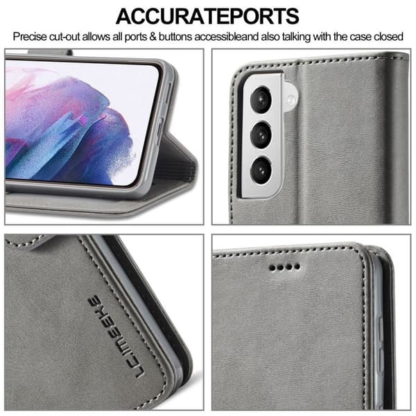 LC.Imeeke Samsung Galaxy S21 Flippetui - Grå