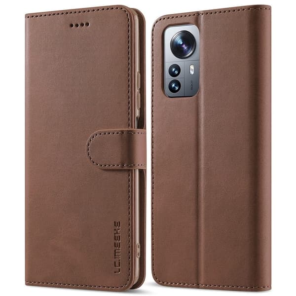 LC.IMEEKE Xiaomi 12 Pro flip etui - Brun