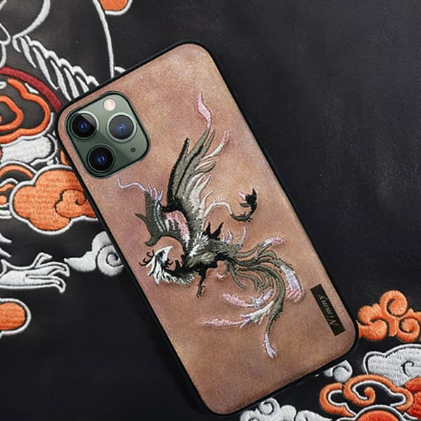 Nimmy Drage iPhone 11 Pro Deksel Brodert - Rosa