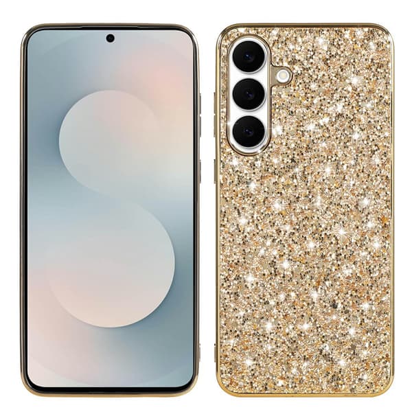Glitter Samsung Galaxy S25 FE deksel - Gull