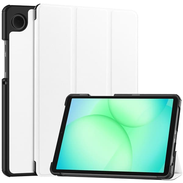Samsung Galaxy Tab A11-etui Anti-Drop læderstativ til tablet - Hvid