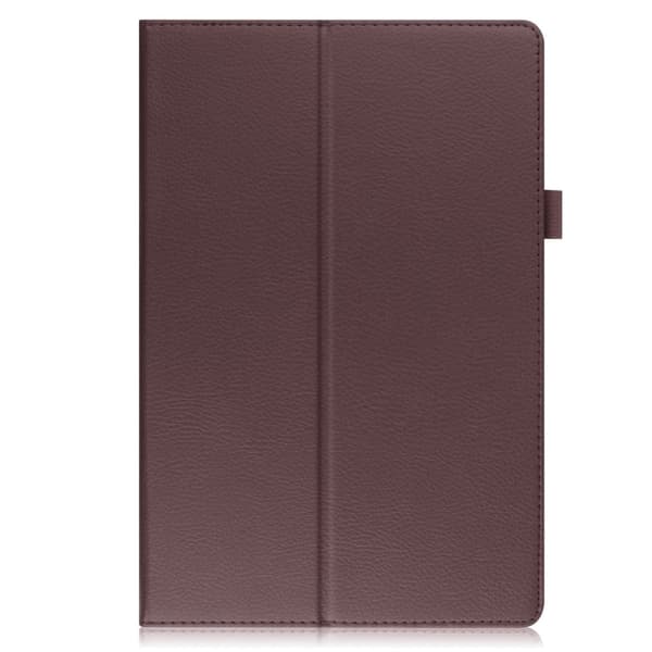 Foldbart etui med Lichi-tekstur til Samsung Galaxy Tab A8 10.5 (2021) - Brun