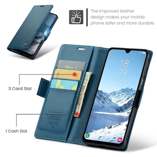 CaseMe Samsung Galaxy A26 glatt etui - Blå